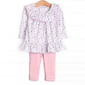 Stitchy Fish goose Ruffle Set - never worn. 18M